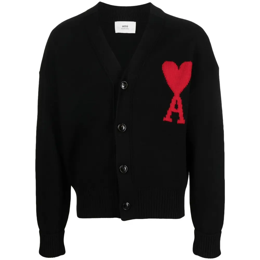 Ami Paris Black Sweaters & Knitwear - Cardigans, Men's (Size Large)