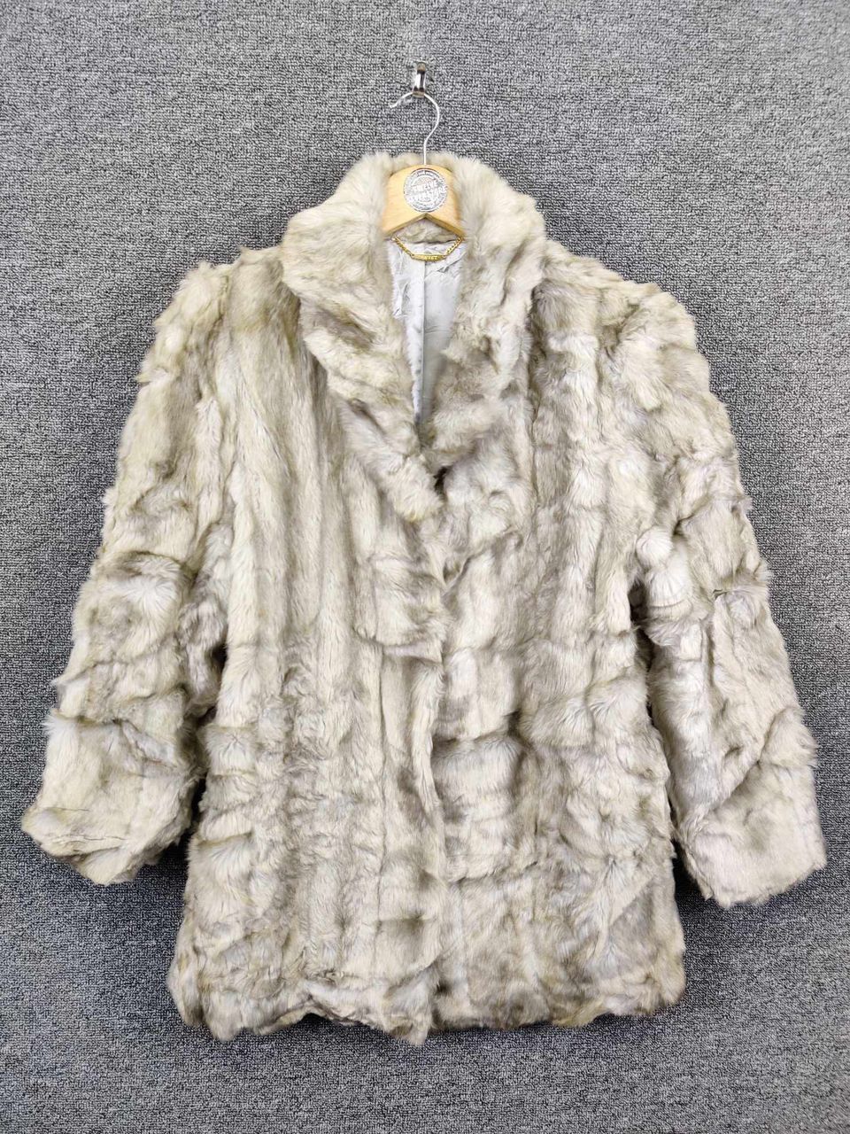 If Six Was Nine Vintage Sevet Faux Fur Coat Jacket in White, Men's (Size Medium)