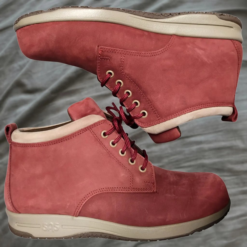 Sas Chukka Boot Womens Us 8.5 Multi Leather Lace Up Slip Resistant Euc, Women's (Size 9)