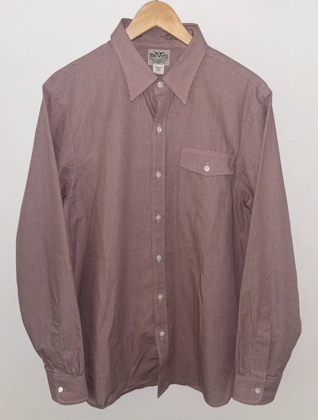 Rrl Double Rl Crosshatch Suiting Shirt in Beige, Men's
