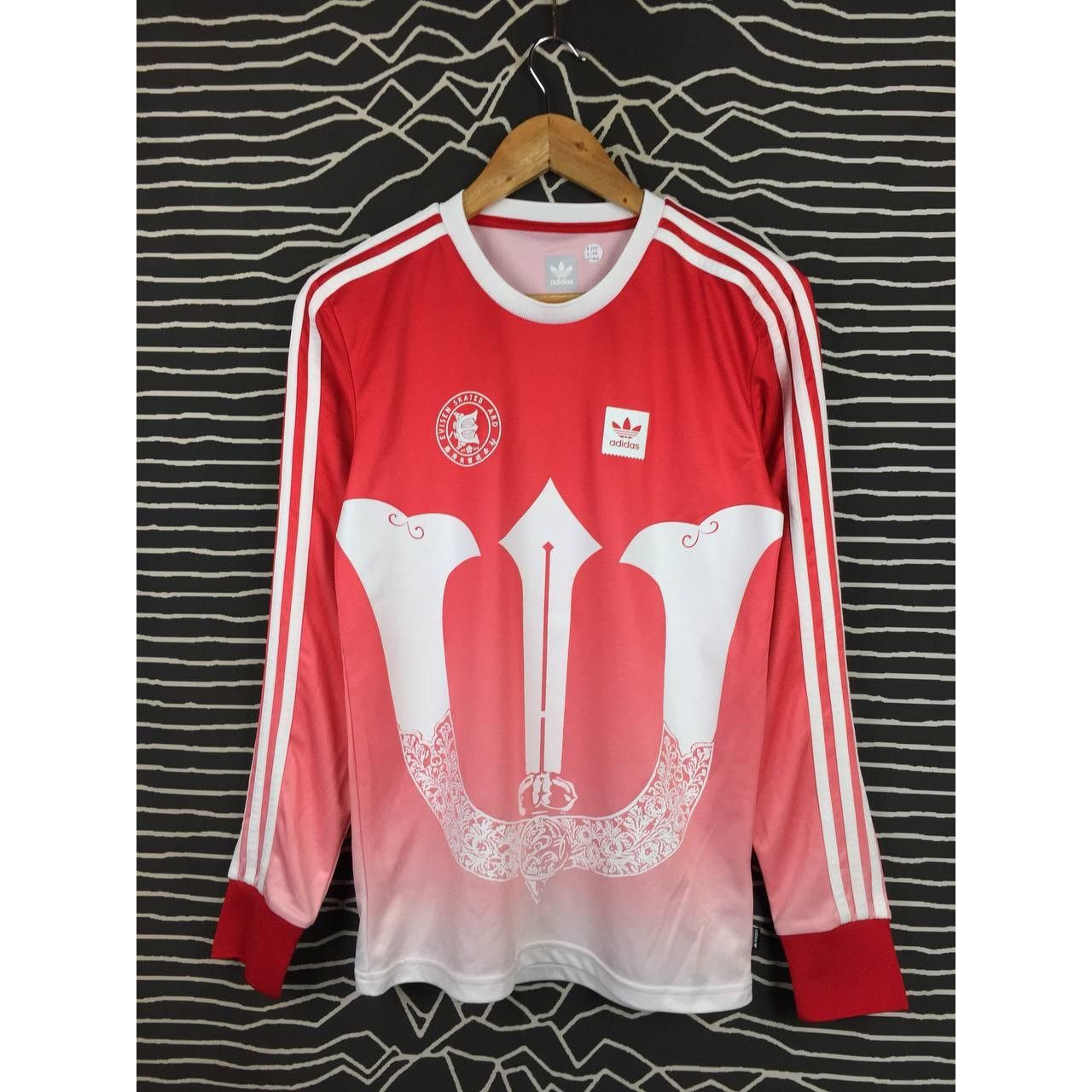 Adidas Skateboarding X Evisen Skateboards Long Sleeve Jersey in Red, Men's (Size XS)