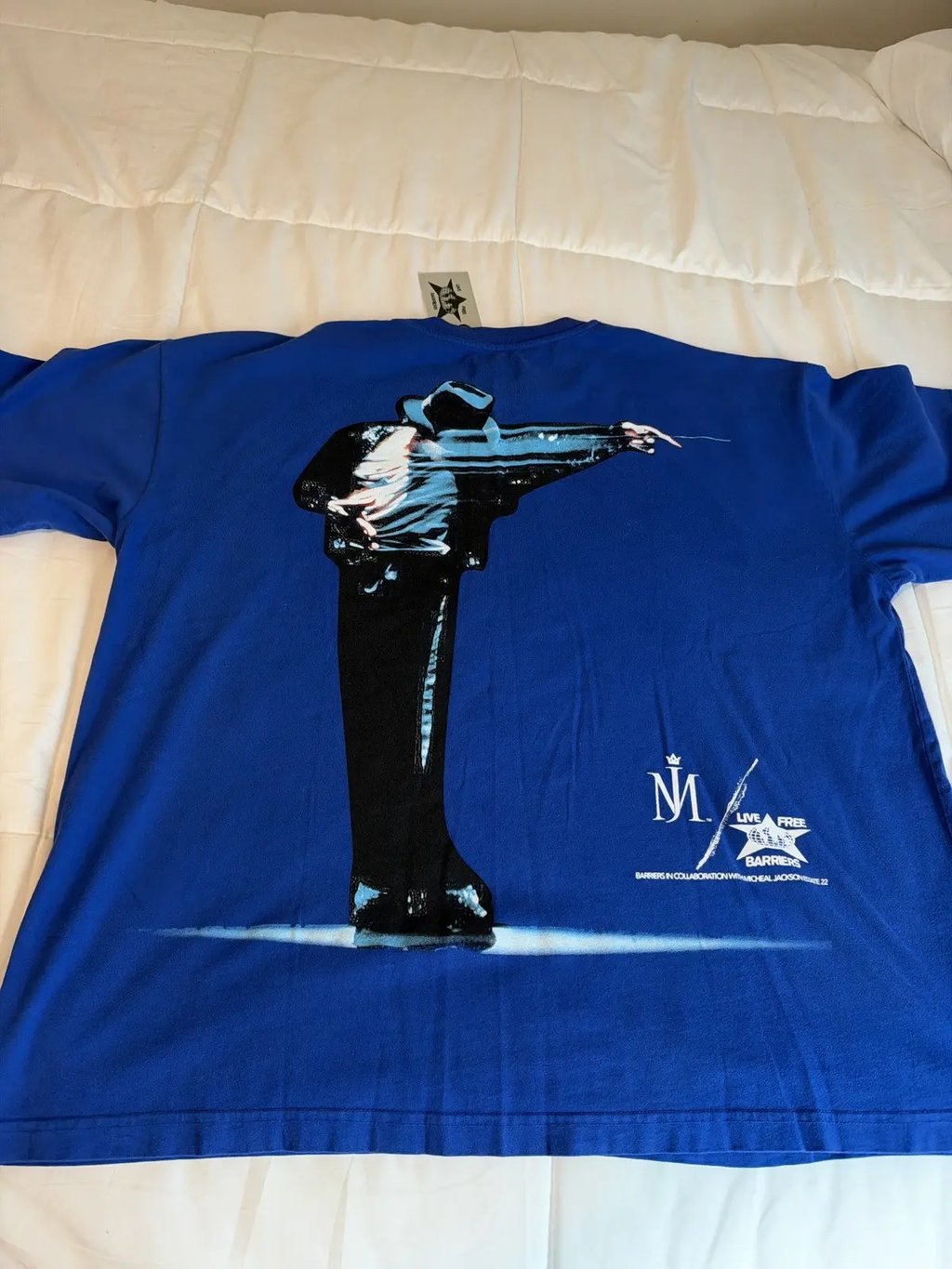 Michael Jackson Barriers Tee in Blue, Men's