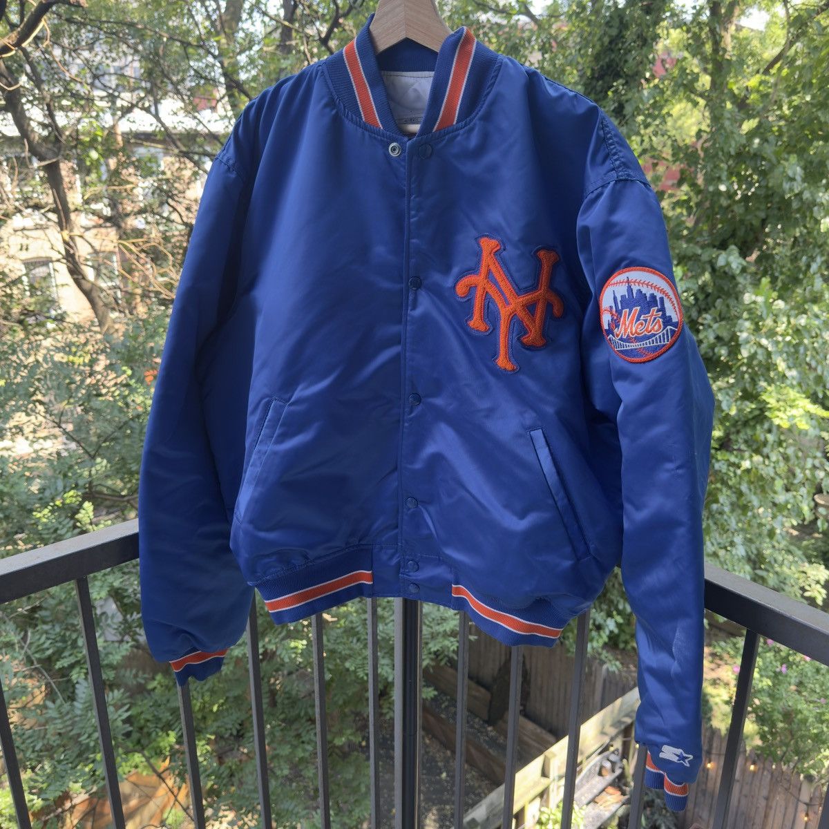 Vintage 90's New York Mets Starter Jacket XL in Blue, Men's
