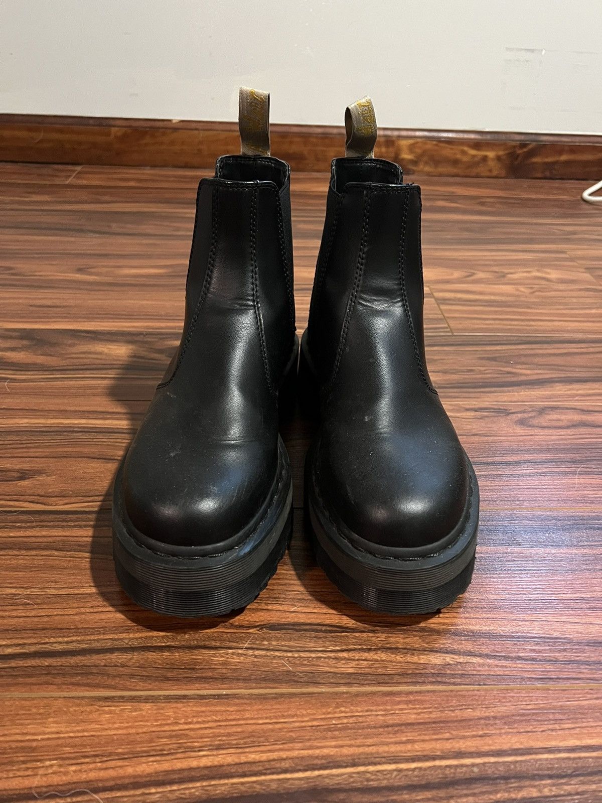 Dr Martens Dr. Marten Platform Chelsea Boots in Black, Men's (Size 10)
