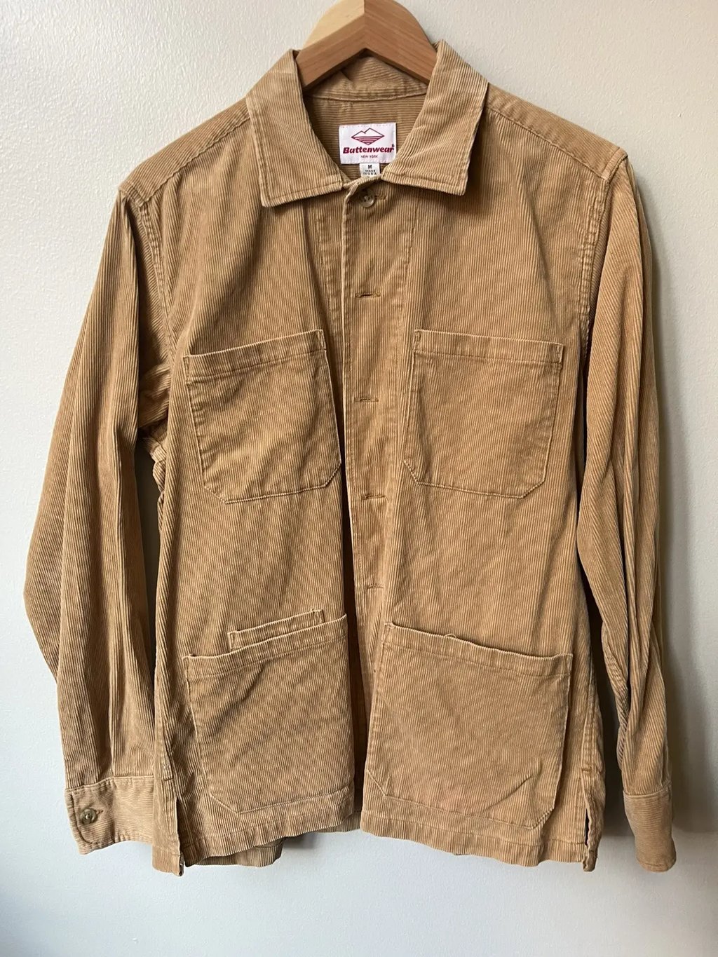 Canyon Shirt Jacket In Light Brown Corduroy in Beige, Men's (Size M)