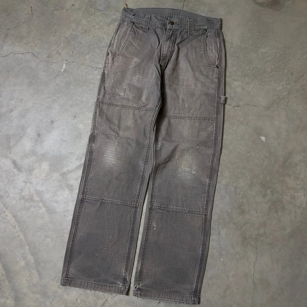 Key Carpenter Pants Mens 30x32 Gray Workwear Baggy, Men's