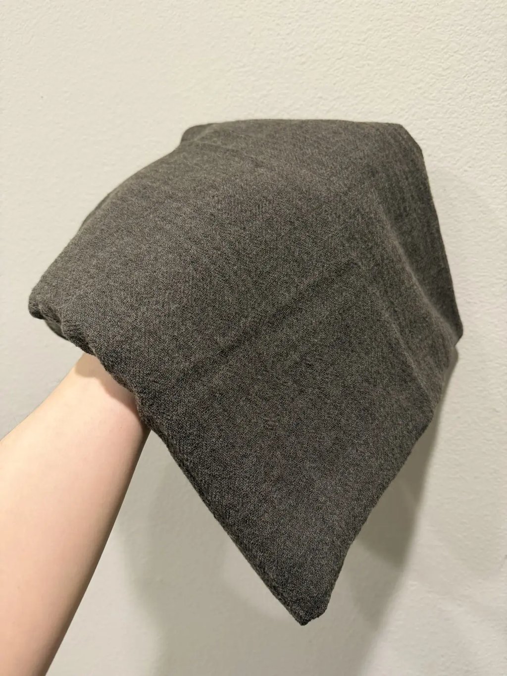 Wool Gauze Stole Scarf in Brown, Men's