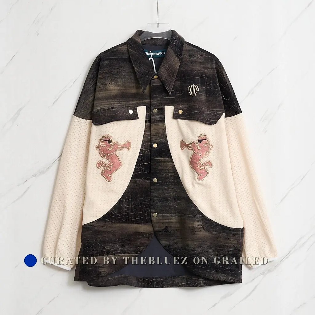 Namesake Men's Embroidered Panel Jacket in Black, Men's