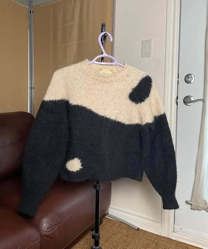 Paloma Wool Yin Yang Knit Sweater (Size Universal) in Black, Women's
