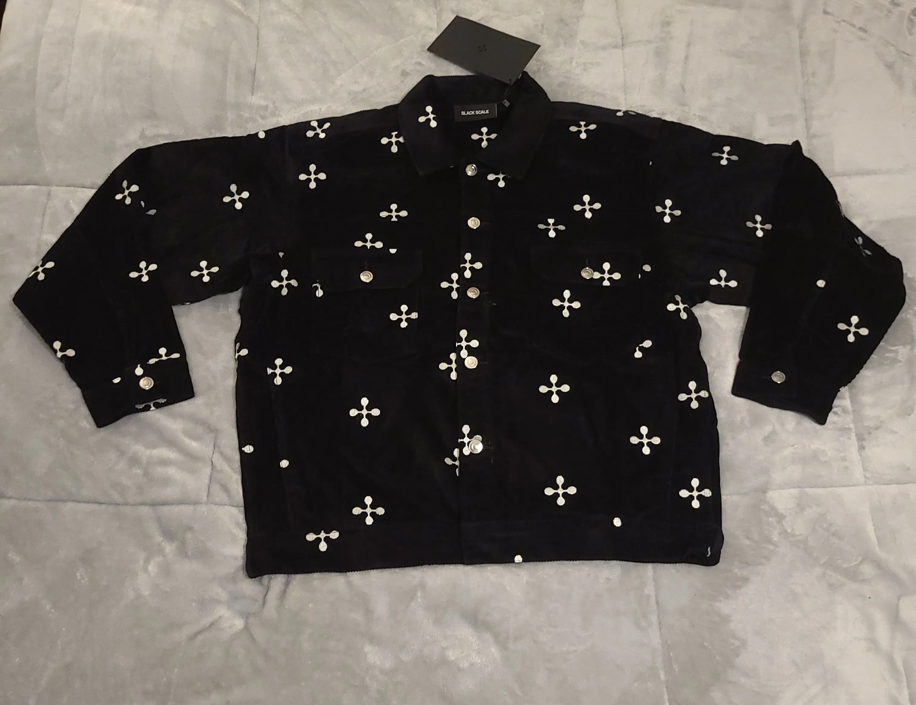 Black Scale Blvck Scvle - Le-Mox Corduroy Jacket- Black- Men's Xl-