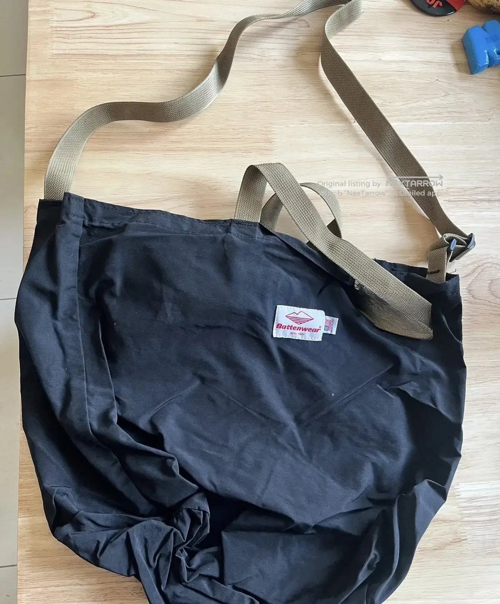 Battenwear Black Canvas Bag Nnnn11/2609, Men's