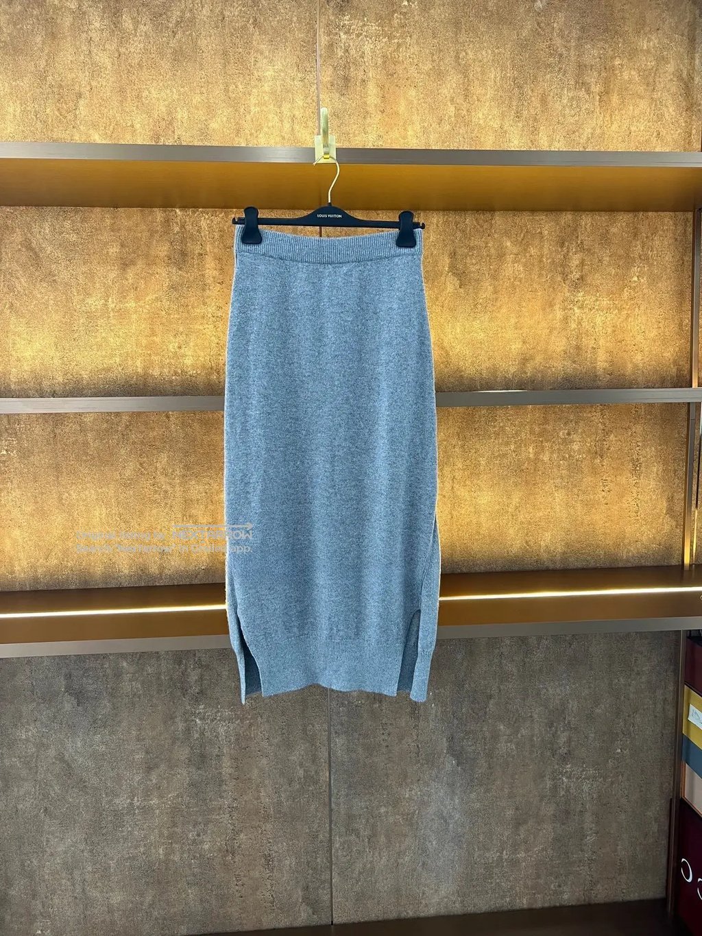Barrie Cashmere Midi Skirt in Gray, Women's (Size 38)