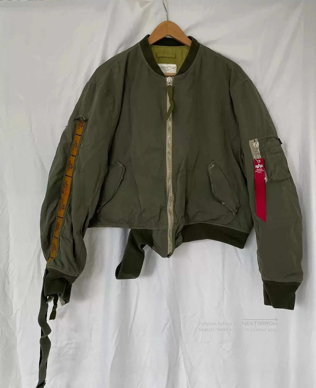 Slam Jam Co‐branded Flight Jacket Kkkk72609 in Green, Men's