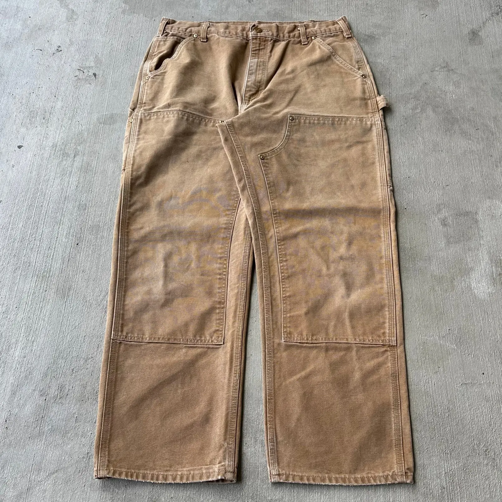 Y2K Carhartt Brown Double Knee Work Carpenter Pants, Men's (Size 34)