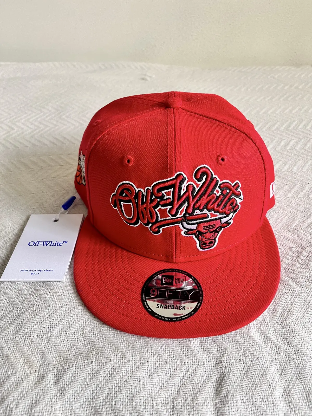 Mlb x New Era Off-White X New Era Chicago Bulls Hat - W Tags!! in Red, Men's
