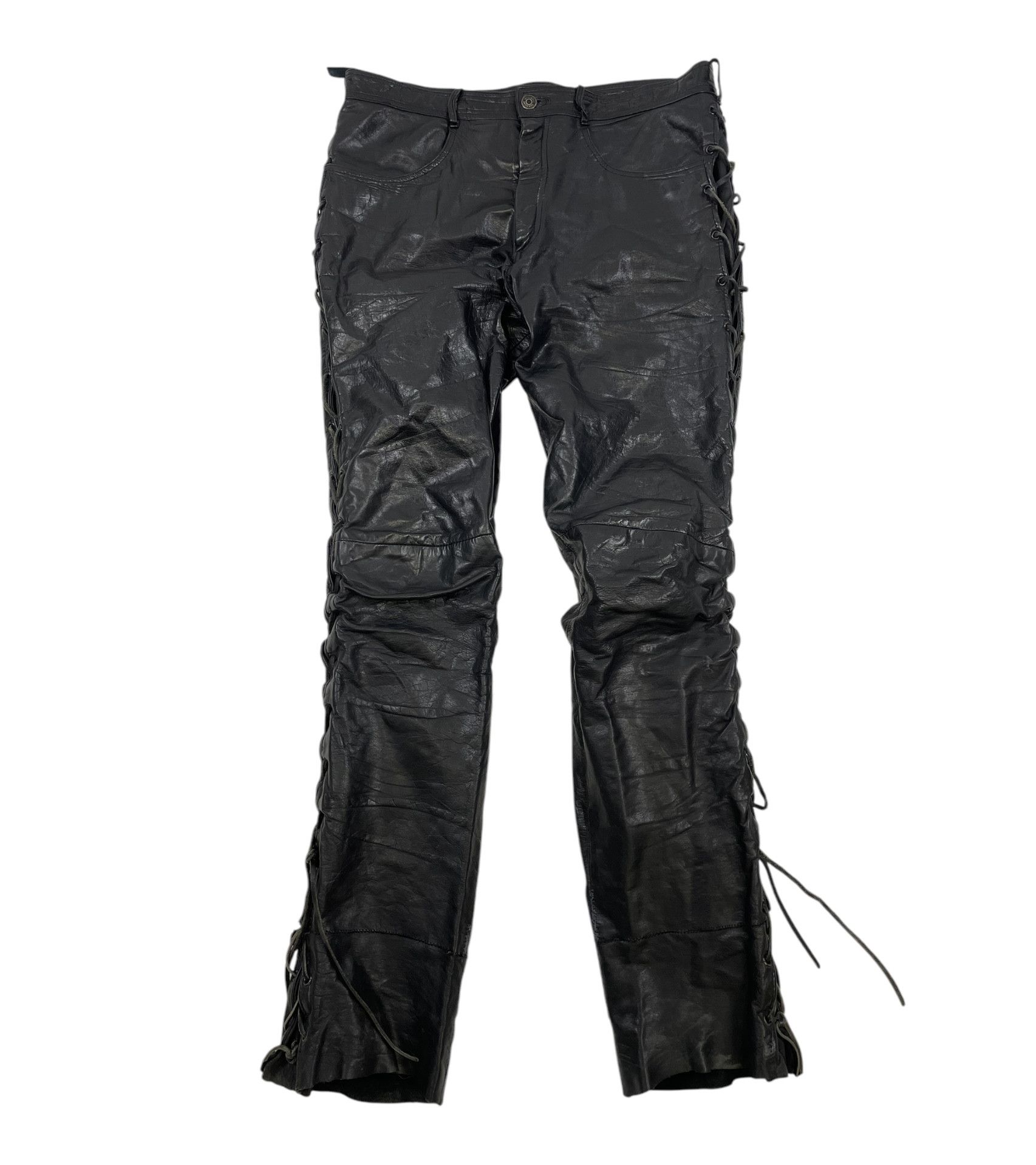 Vintage Hysteric Glamour Japanese Leather Pants in Black, Men's (Size 32)