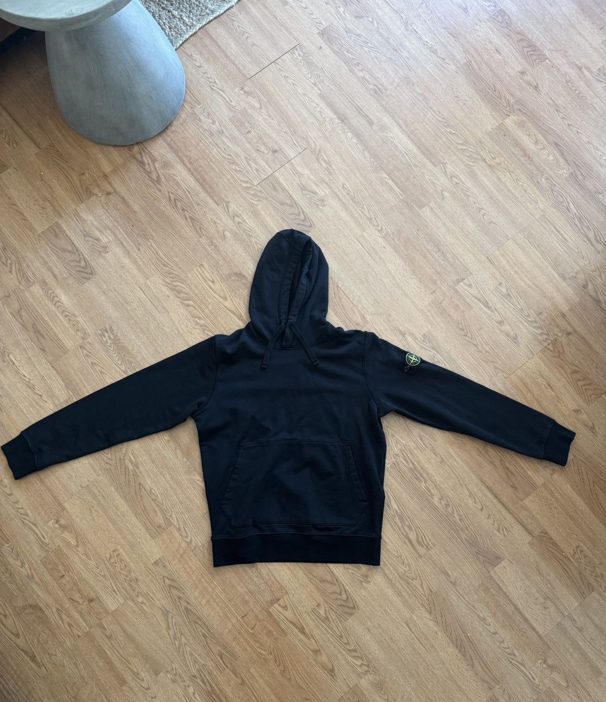 Stone Island Hoodie in Black, Men's (Size Large)