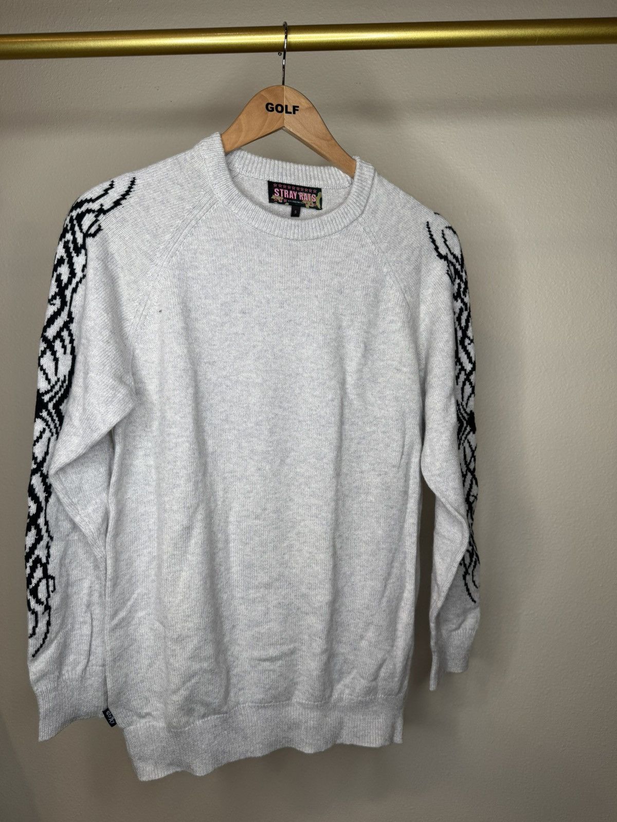 Stray Rats Sweater in Grey, Men's (Size Small)
