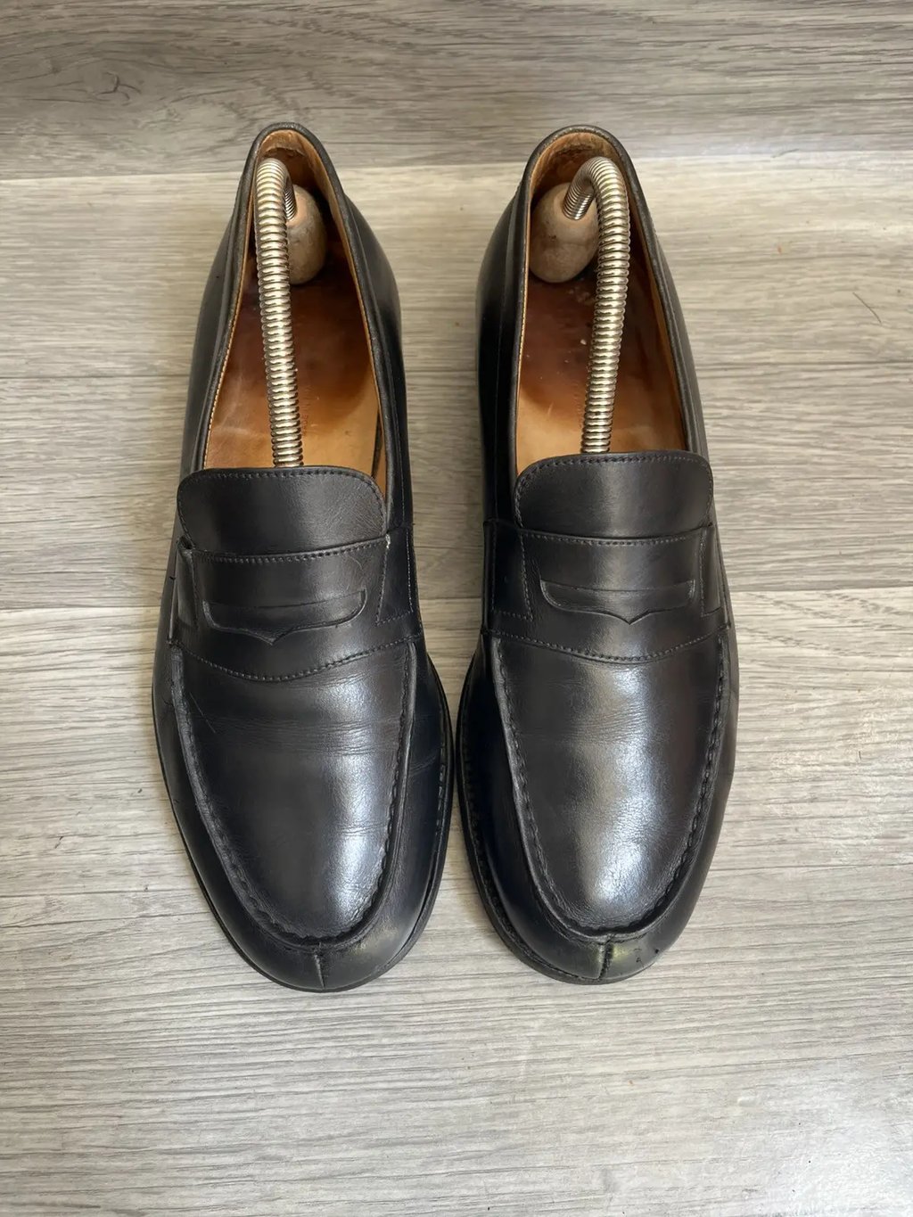 J.M.Weston 180 Slip On Penny Loafers Uk 6c in Black, Men's (Size 7)