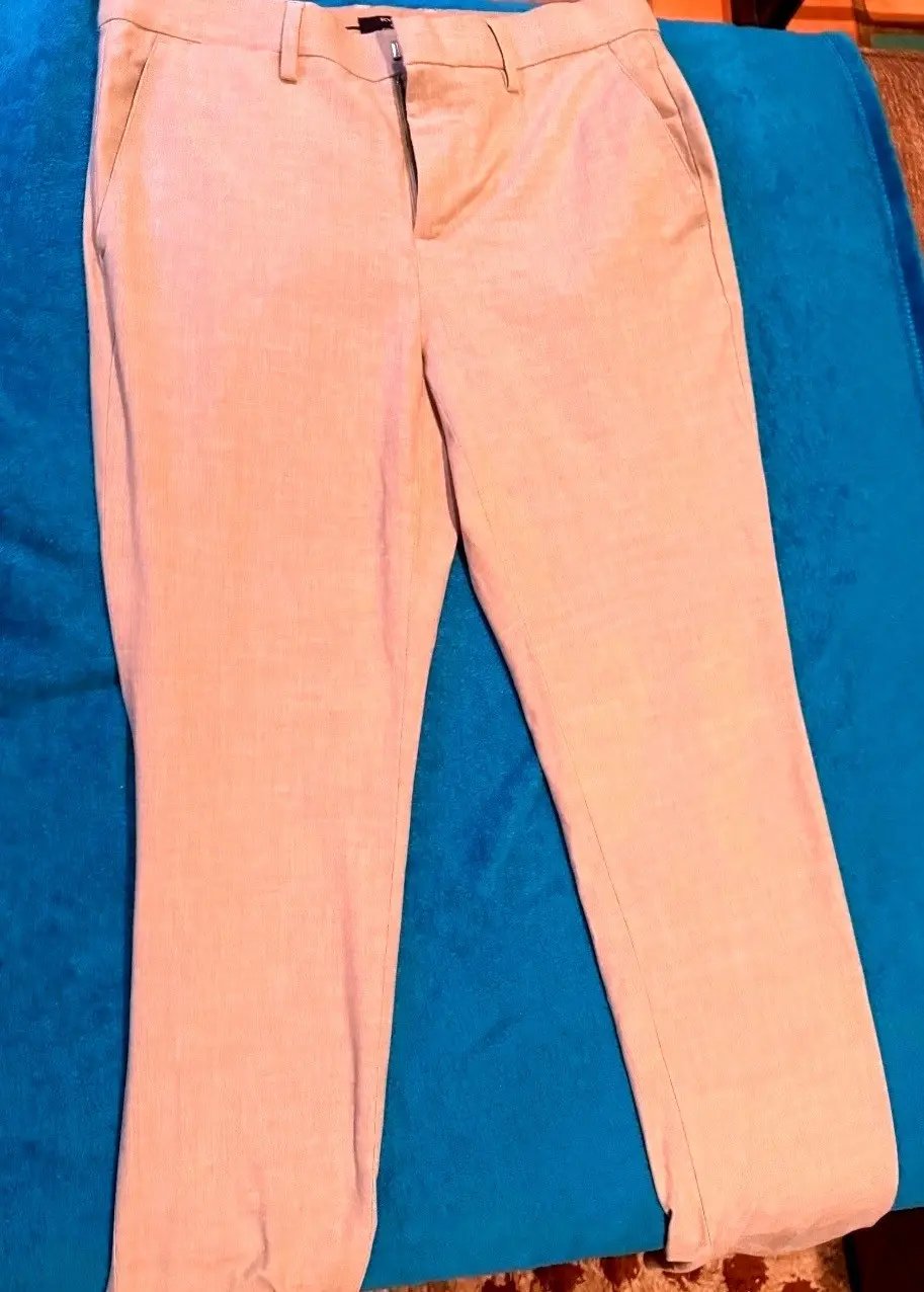 Beige Linen Blend Dress Pants Mens 29x32 Slim Fit, Men's