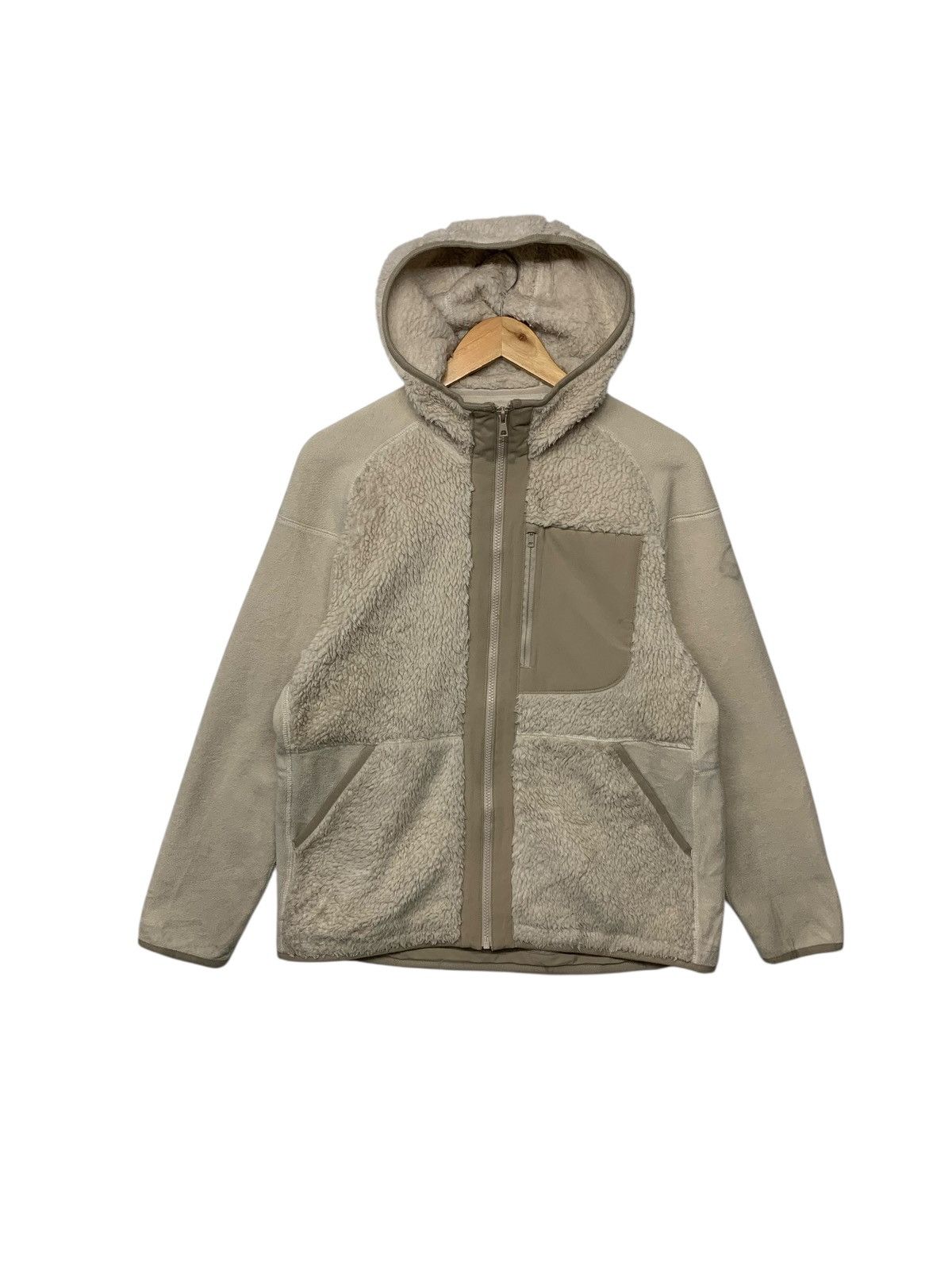 Uniqlo x White Mountaineering Zipper Down Hoodie Fleece in Grey, Men's (Size Small)