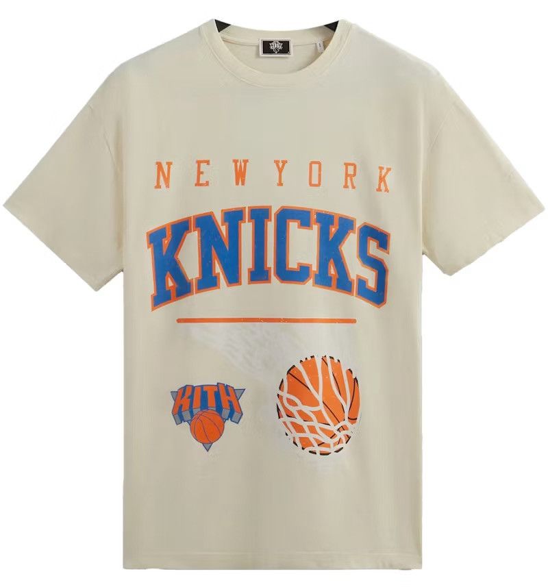 Kith New York Knicks Basketball Vintage Tee in Beige, Men's (Size Small)