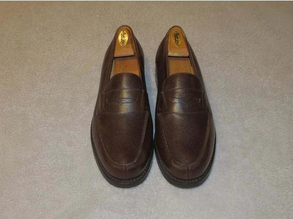 Brown Grain Leather Split Toe Loafer 11.5 C Nwb, Men's
