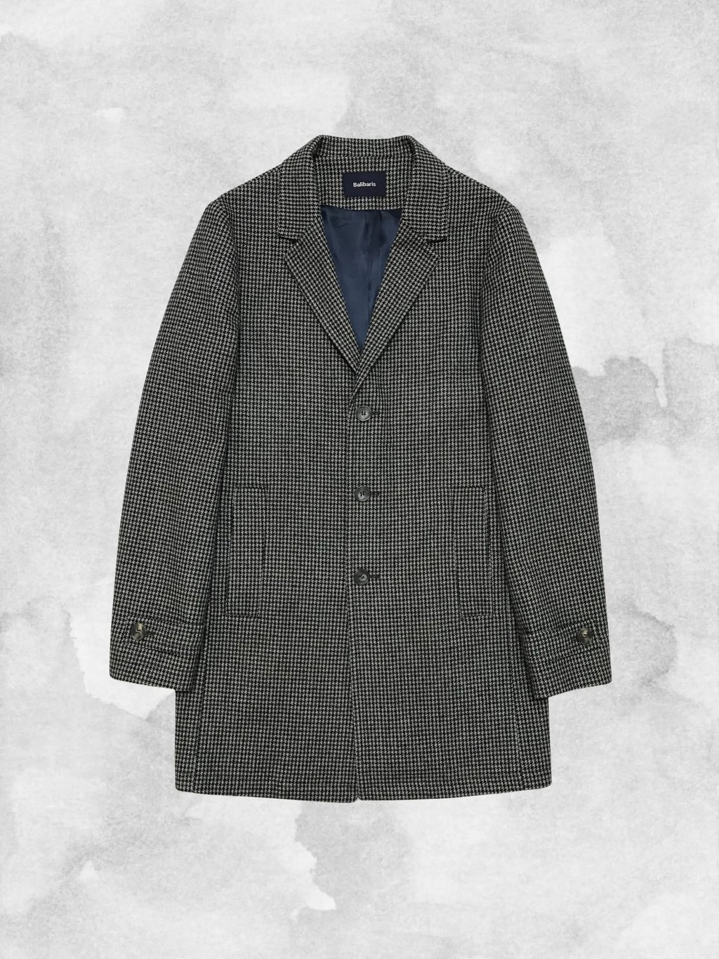 Balibaris Overcoat Tweed Wool Coat Edmond Jacket Trench Mens in Brown, Men's