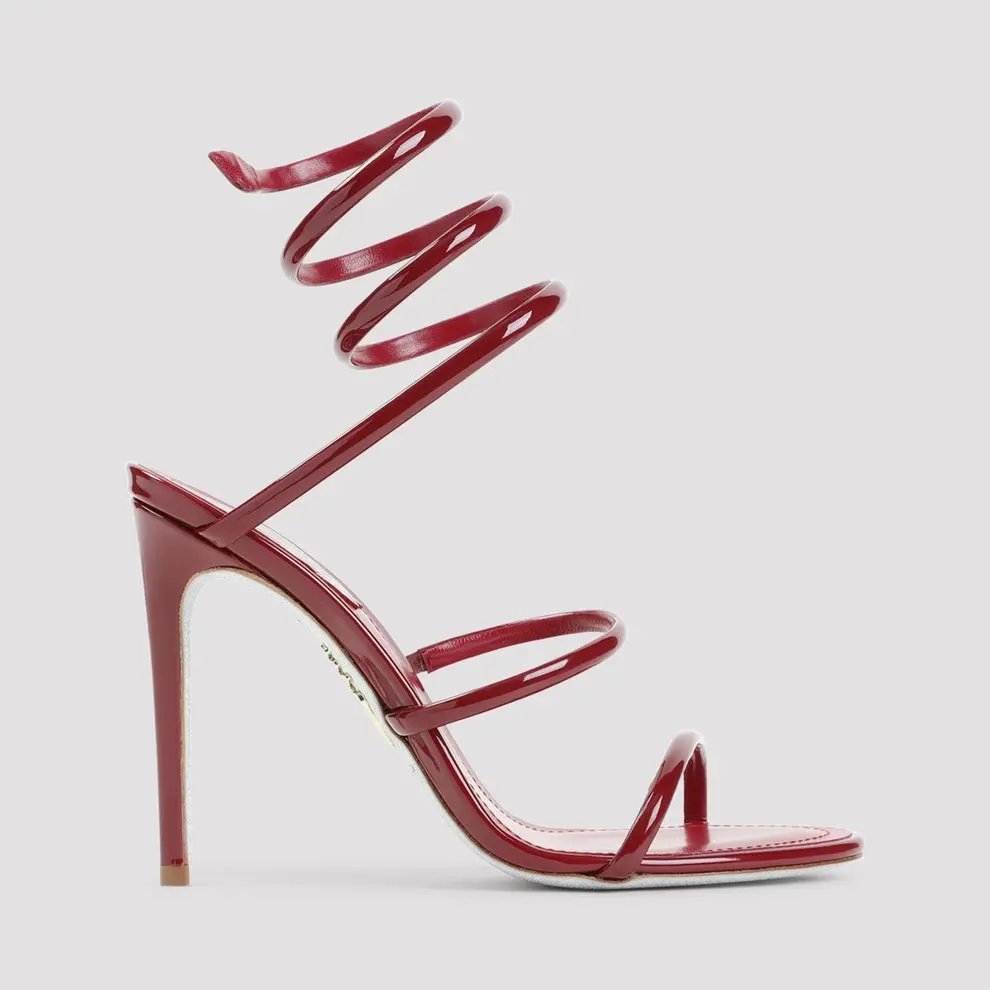 Rene Caovilla Scarlet Patent Leather Sandals, Women's (Size 9.5)