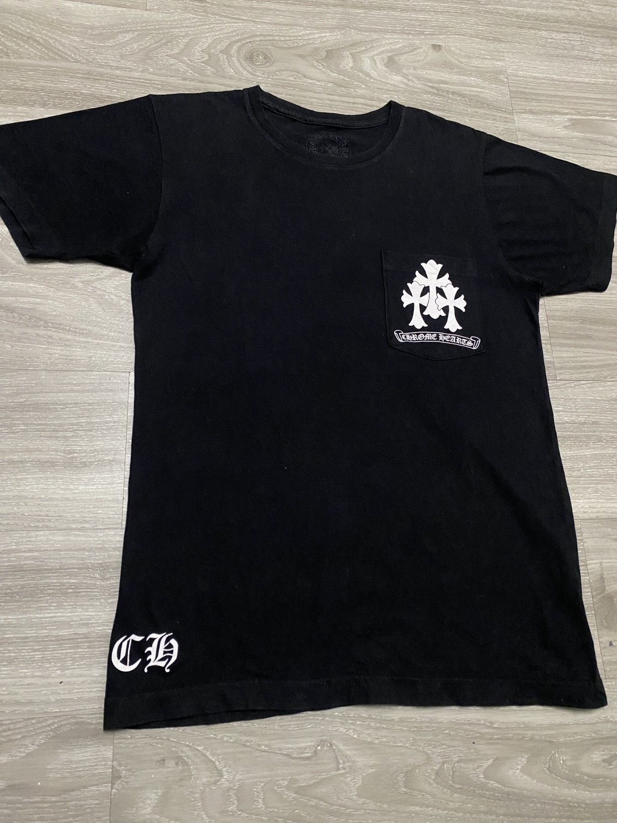 Like New! Spine Cemetery Cross Chrome Hearts Tee in Black, Men's (Size Small)
