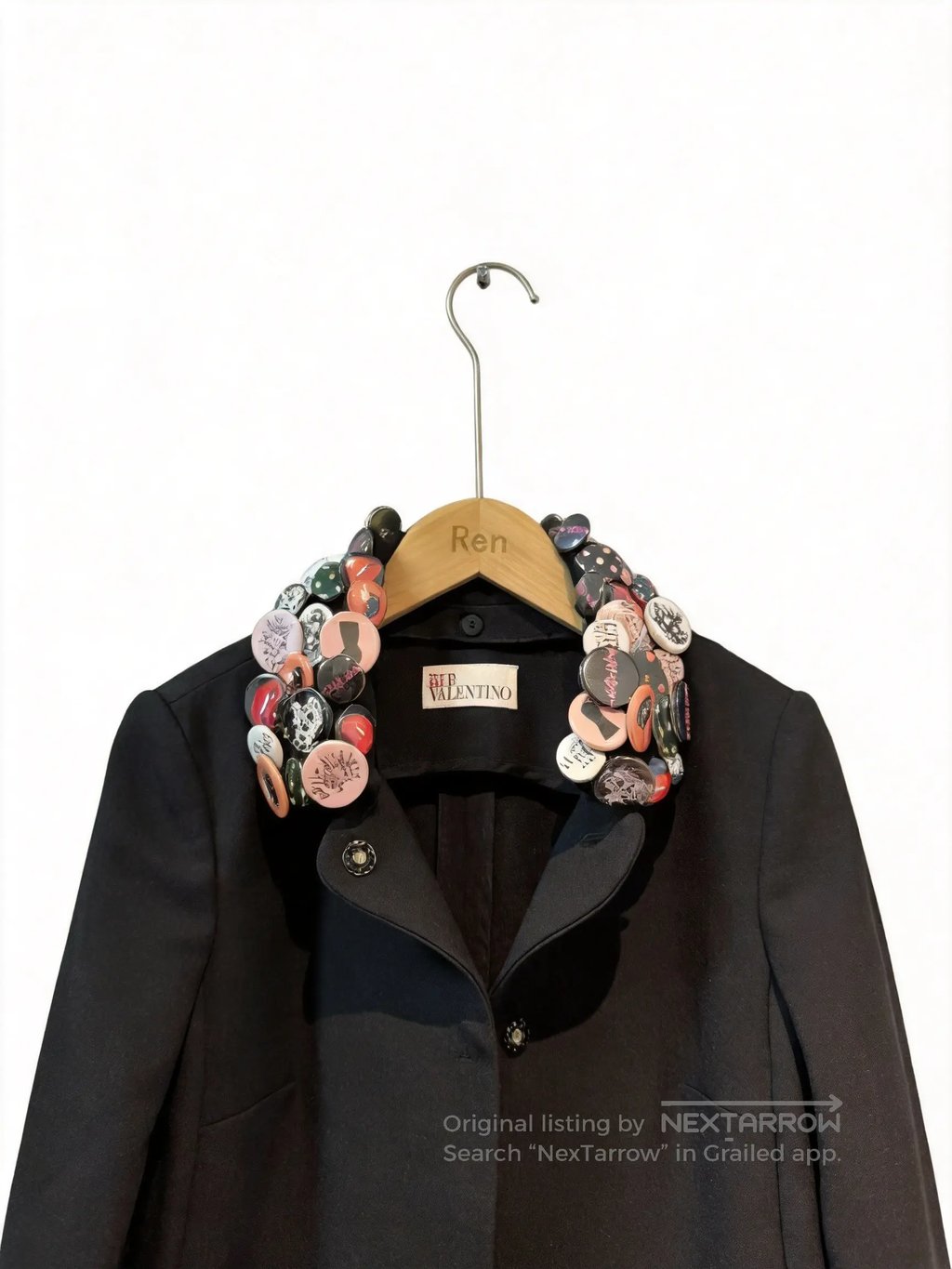 Red Valentino Medal Pin Jacket/ in Black, Women's (Size S)