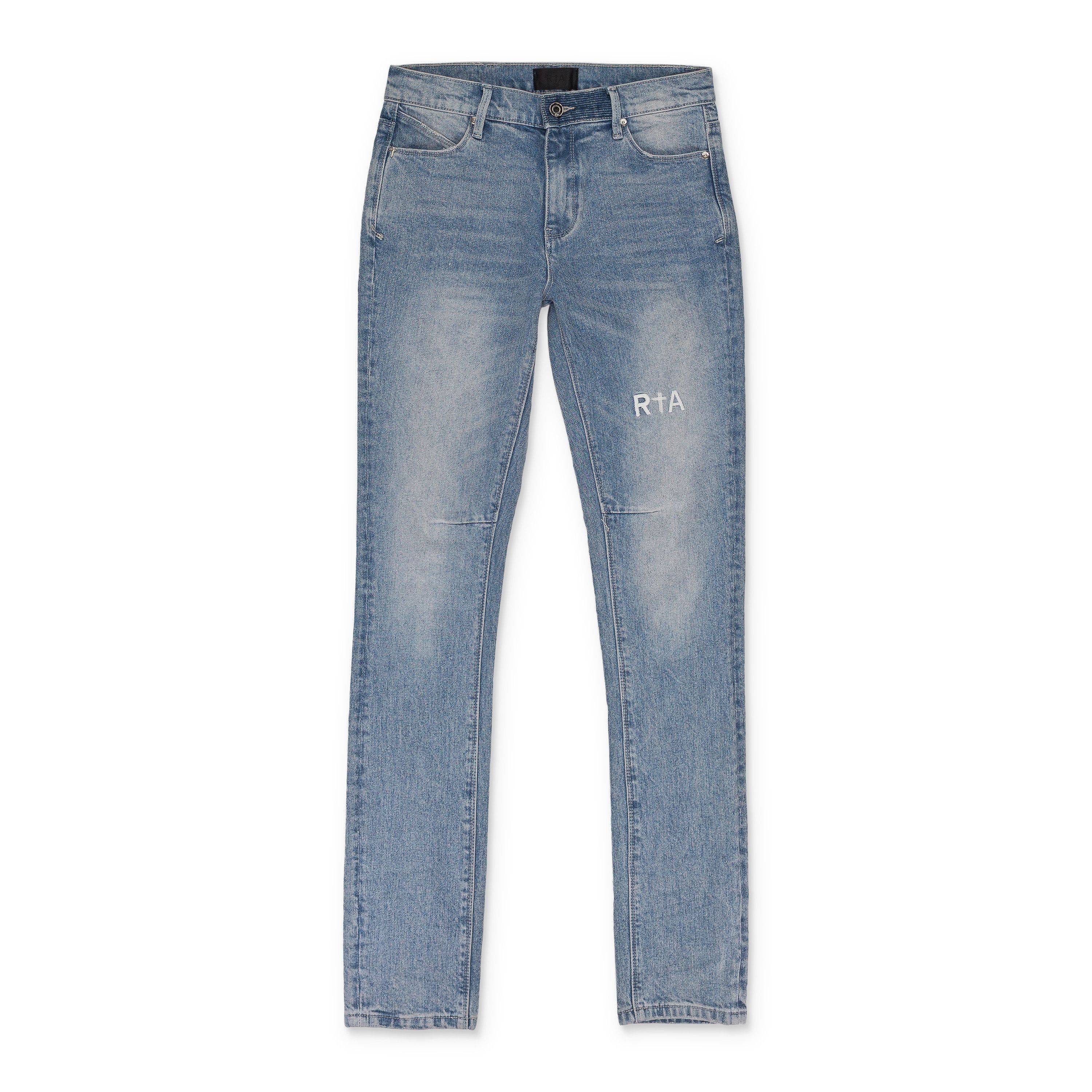 Rta Blue Faded Skinny Jeans Size 31, Men's
