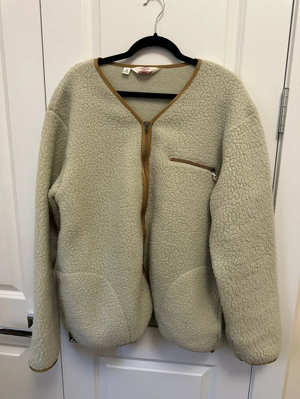 Made In Usa Battenwear Fleece Cardigan in White, Men's (Size Xl)