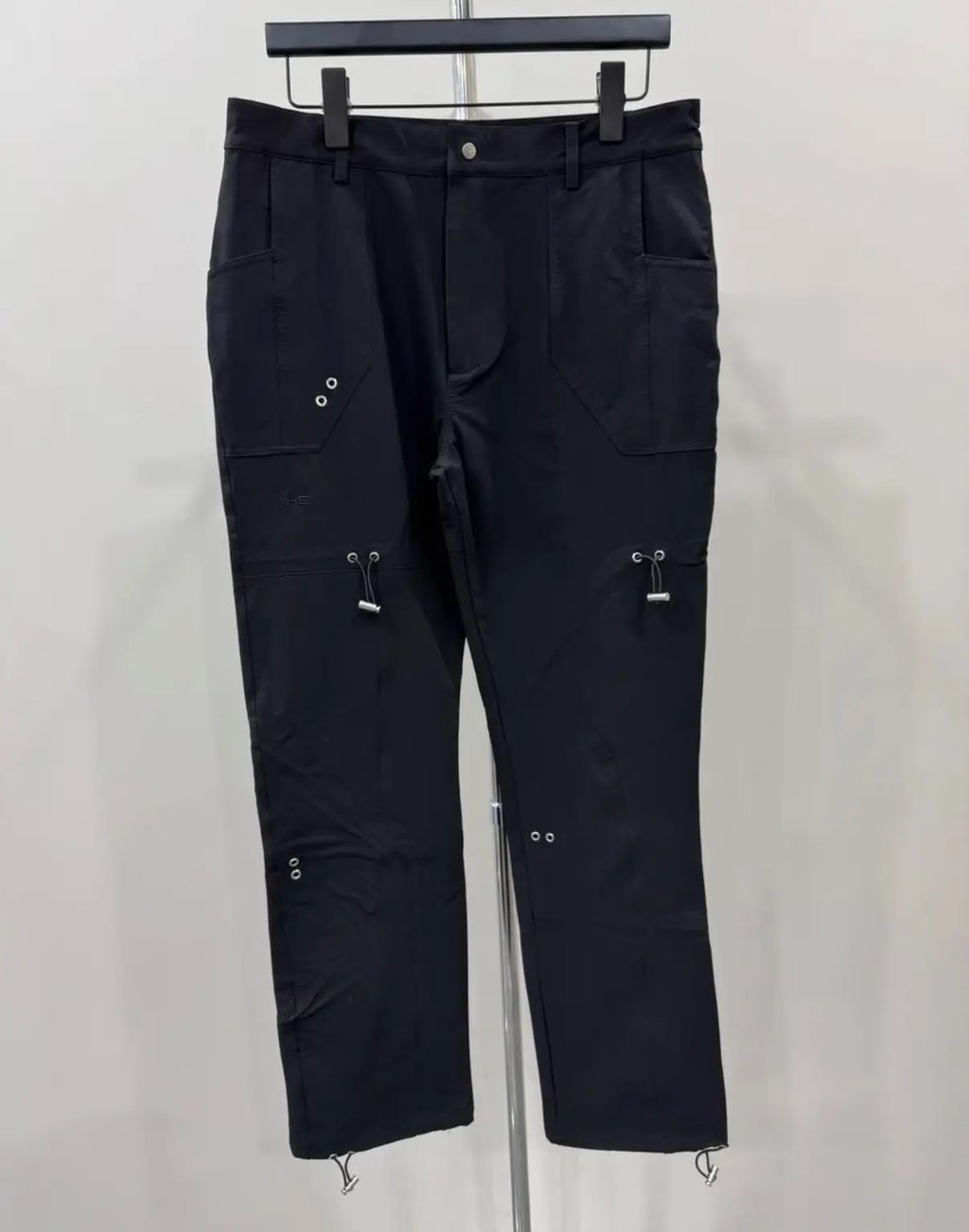 Heliot Emil Nylon Drawstring Pants Kkkk10 in Black, Men's (Size 32)