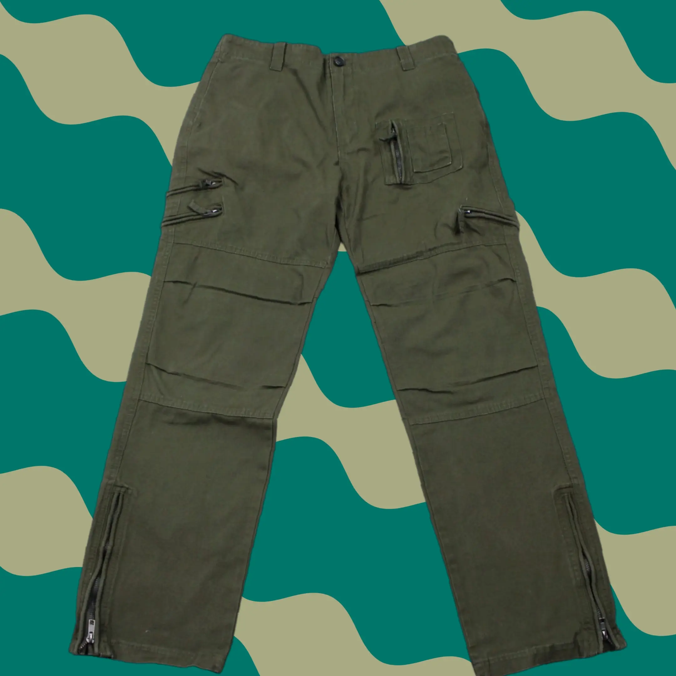 Free Knight Cargo Pants Mens 31 Olive Green Tactical Military 30" Inseam