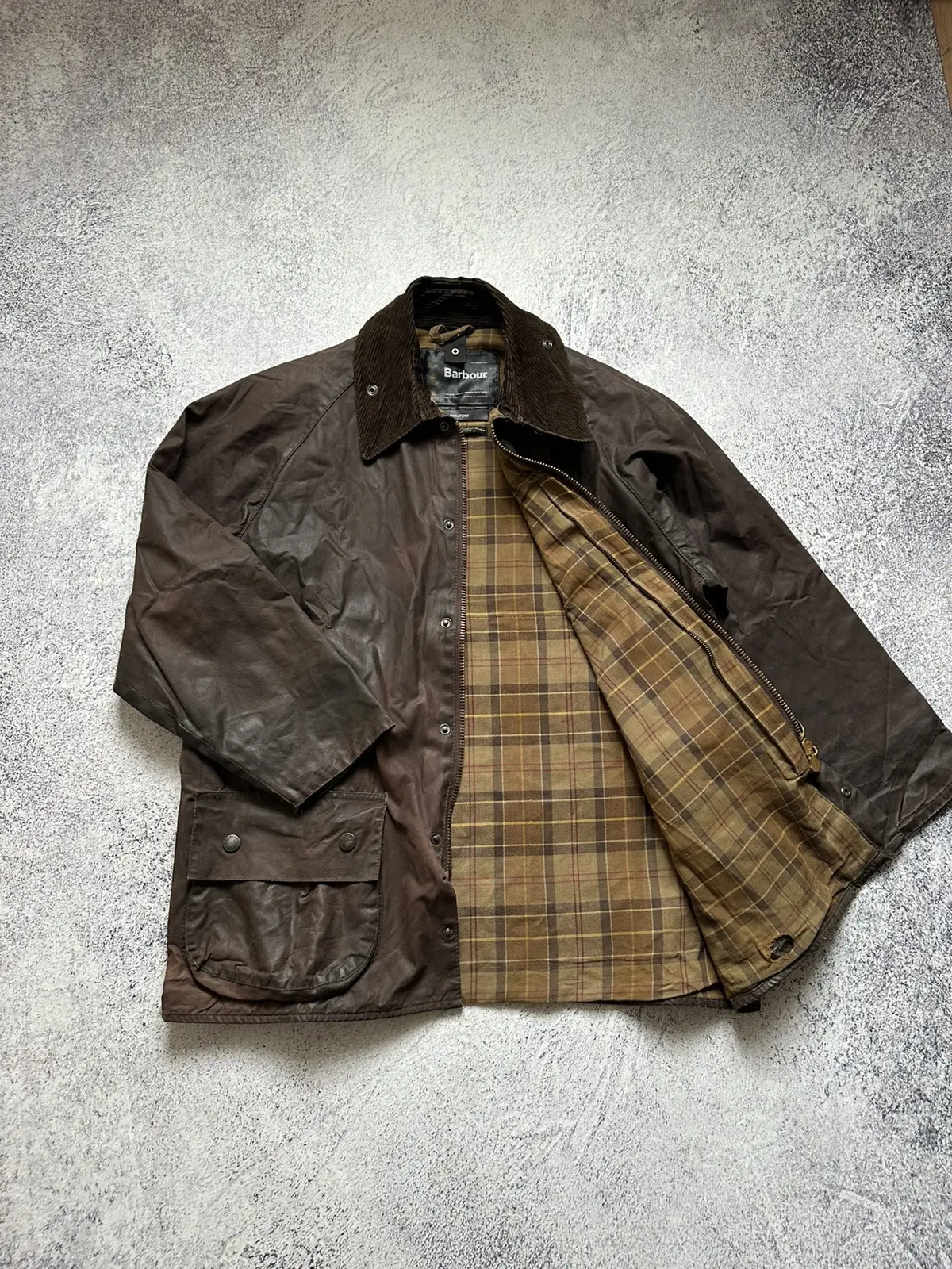 Vintage Barbour A231 Beaufort Jacket C42/107Cm Waxed in Brown, Men's (Size Large)