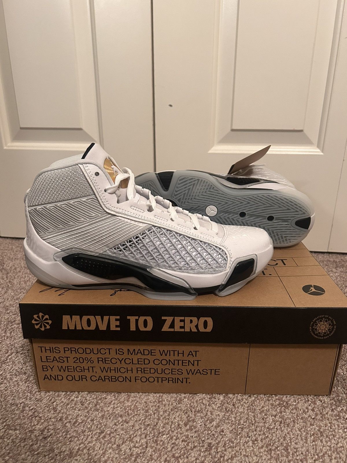 Jordan Brand 38 Fiba Shoes in White, Men's (Size 9)