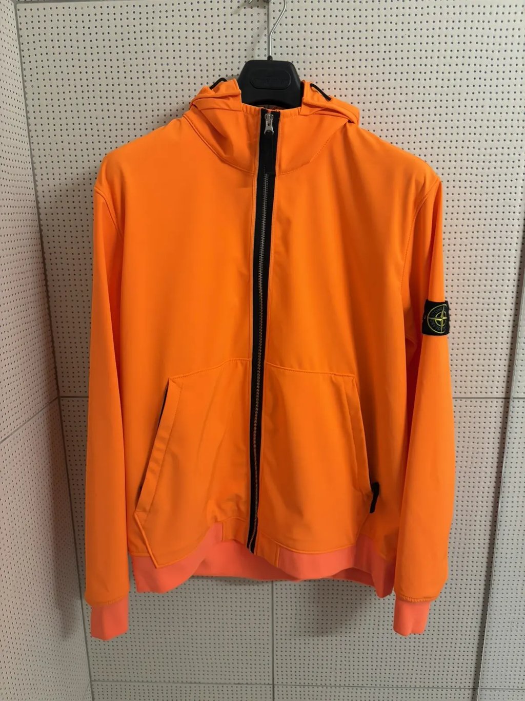 Stone Island Light Soft Shell-R Jacket in Orange, Men's (Size Xxl)