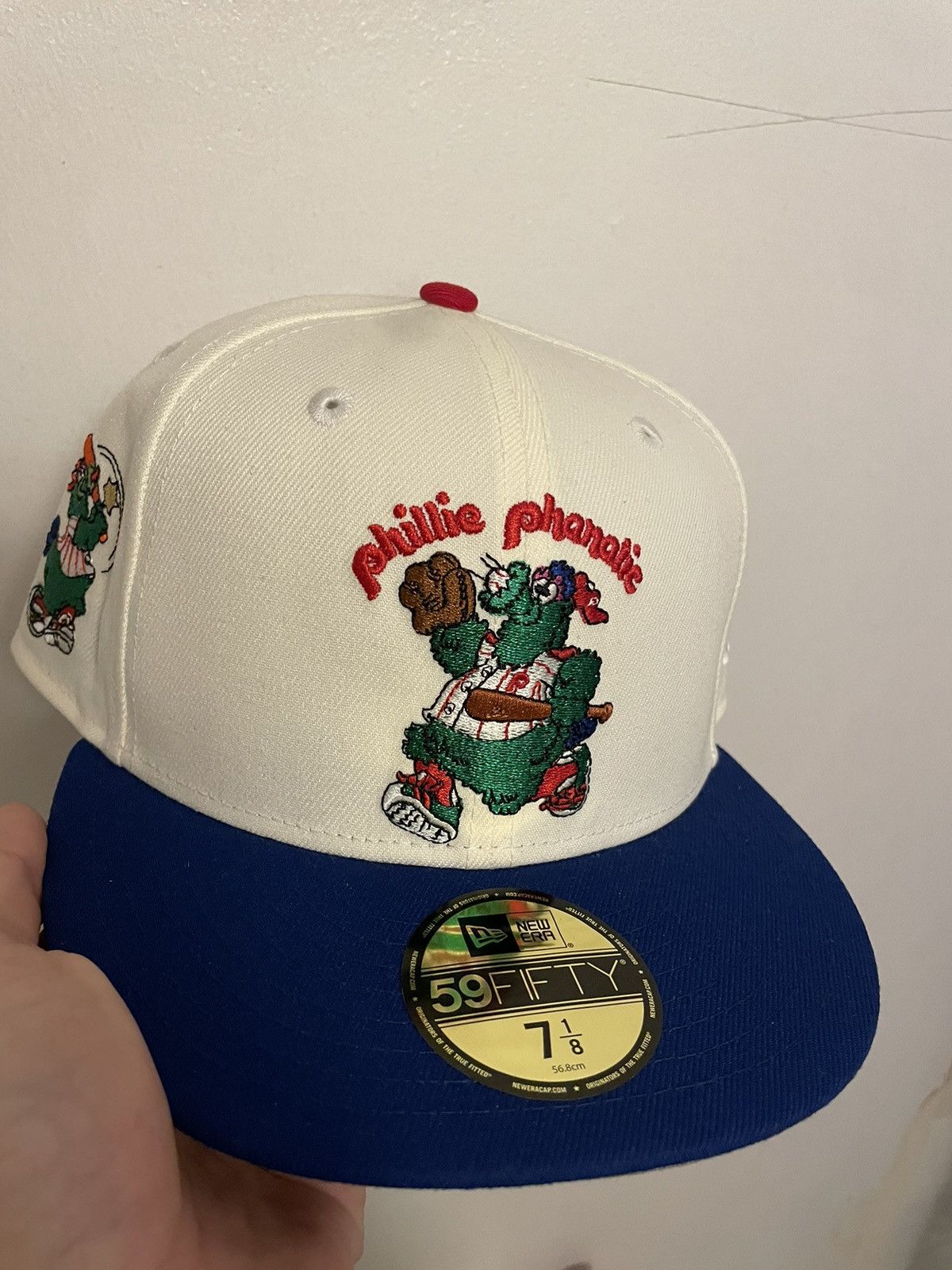 New Era Myfitteds Phillie Phanatic Phillies Mascot Logo Size 7 1/8 B in White, Men's