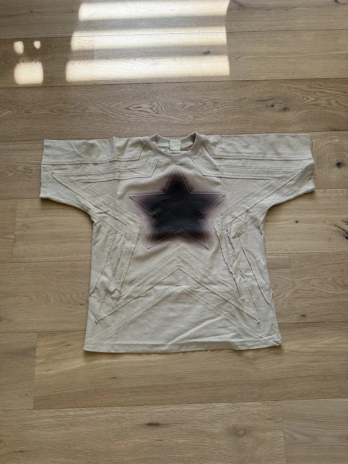 Bad Son Star T-Shirt in Beige, Men's (Size Small)