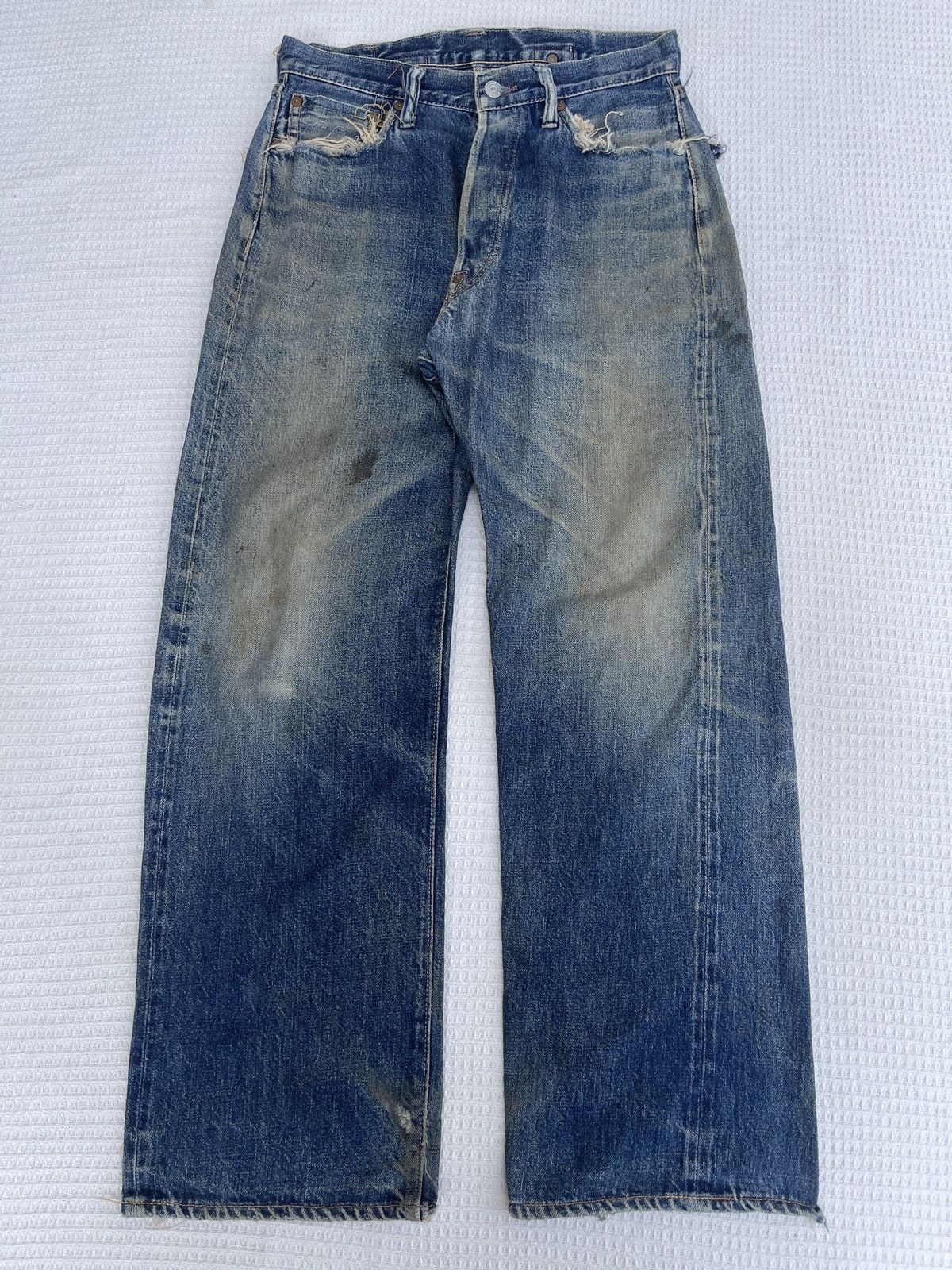 vintage Denime Slevedge Distressed Denim Jeans in Blue, Men's (Size 30)