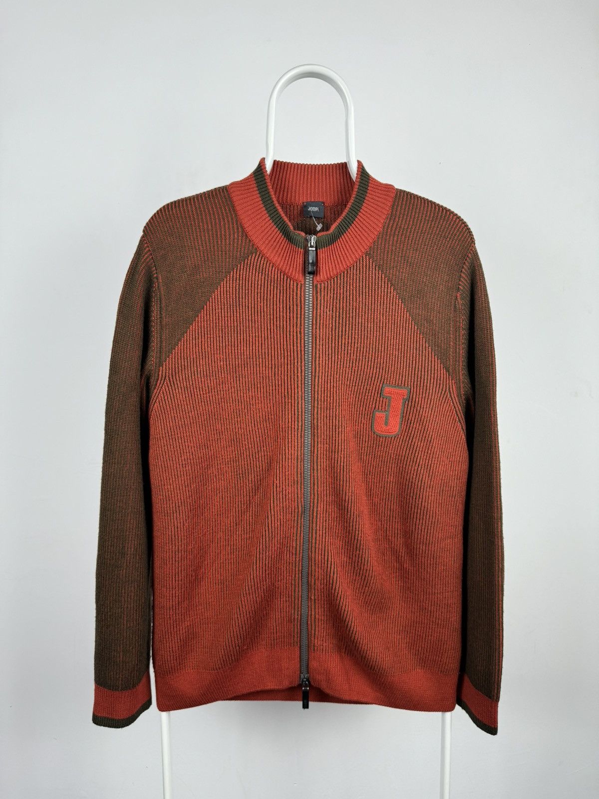 Vintage Joop! Zip Wool Sweater in Orange, Men's (Size Medium)