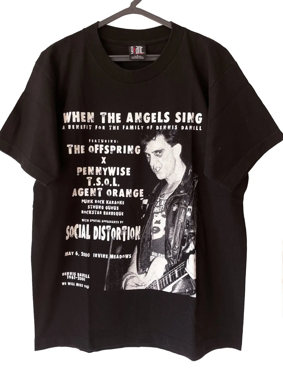 Giant Vintage 2000 Social Distortion, Pennywise And Offspring in Black, Men's (Size Large)