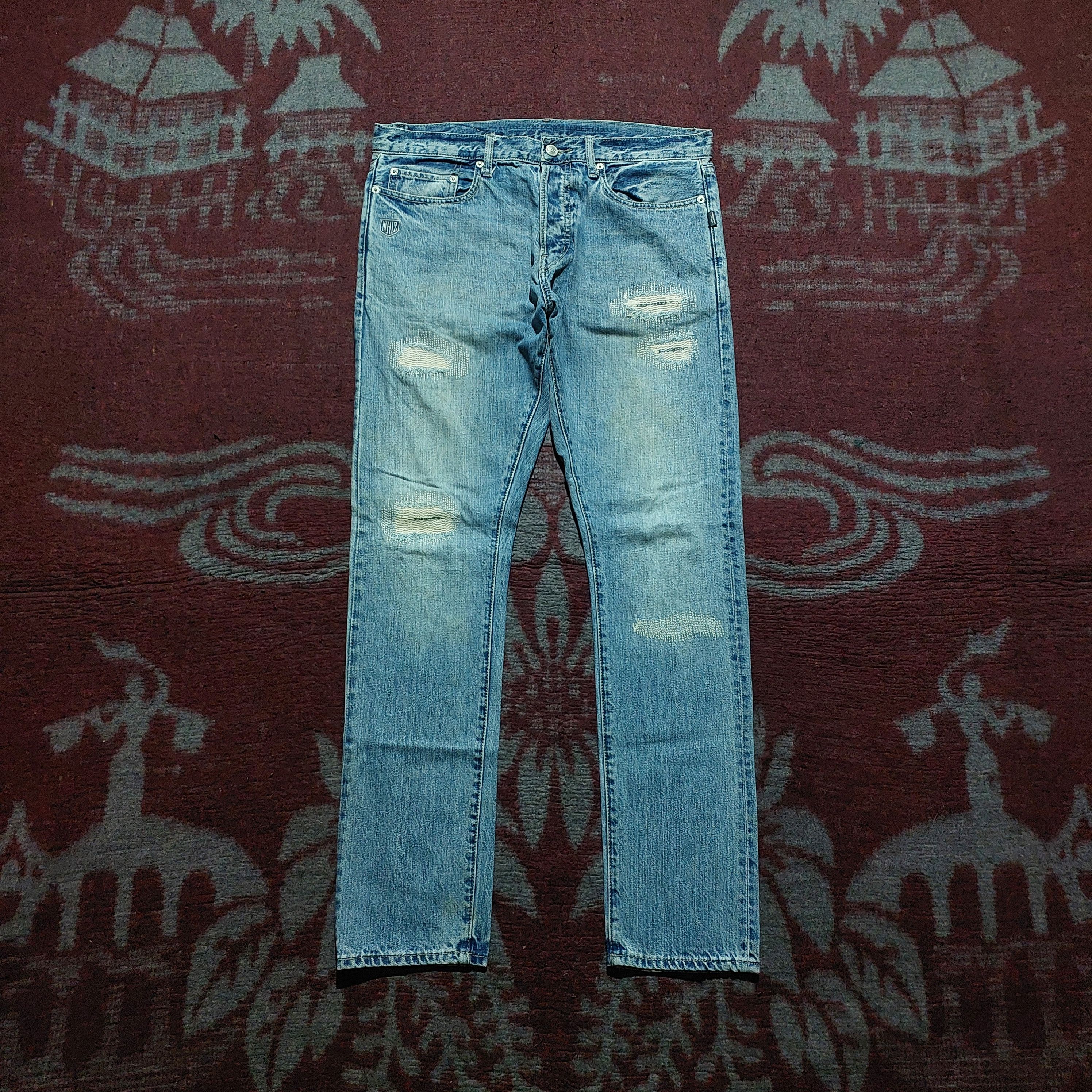 Vintage Izzue Plus Neighborhood Distressed Blue Denim, Men's (Size 32)