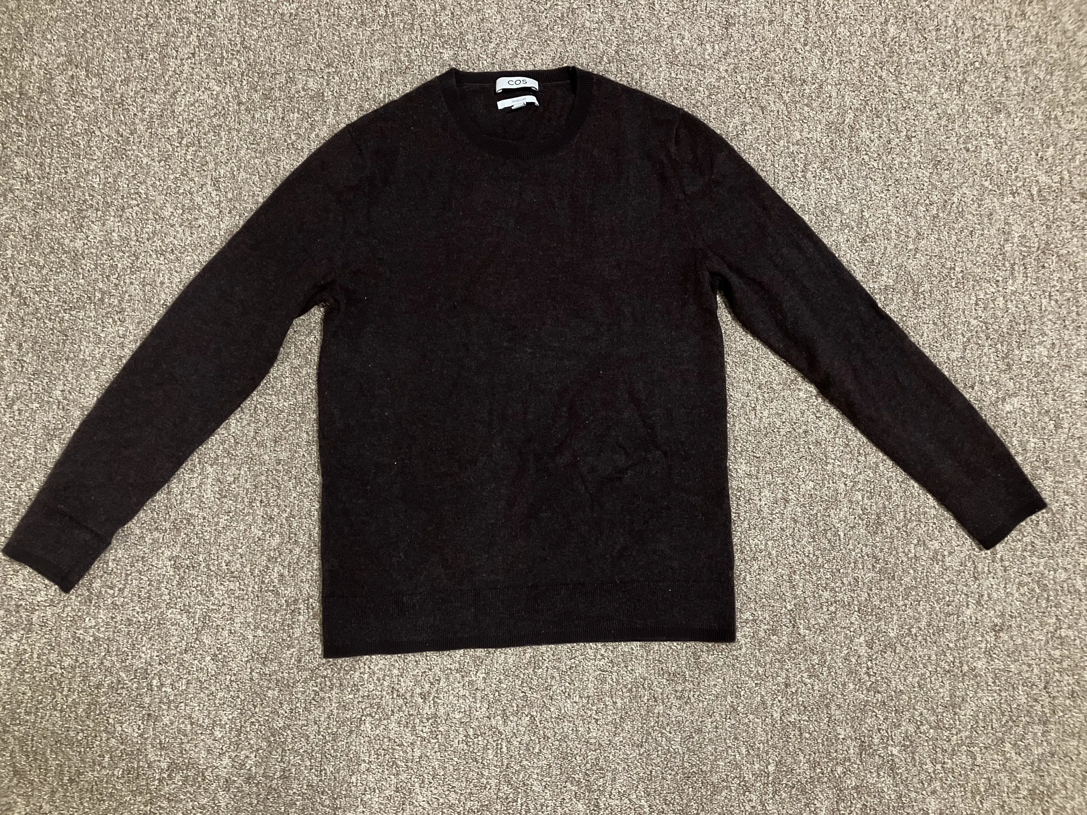 Cos Merino Wool Brown Sweater, Men's (Size Medium)