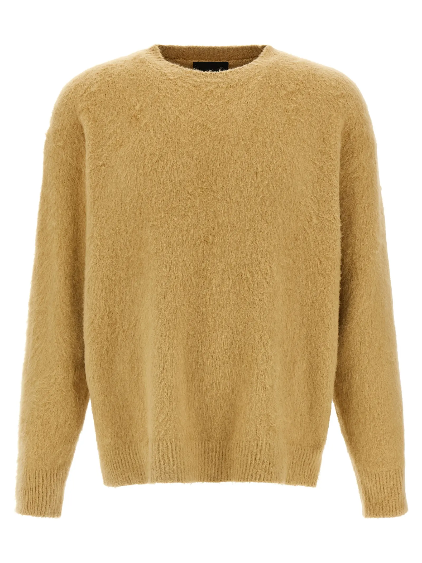 Roberto Collina Shearling Cotton Sweater in Beige, Men's (Size Small)