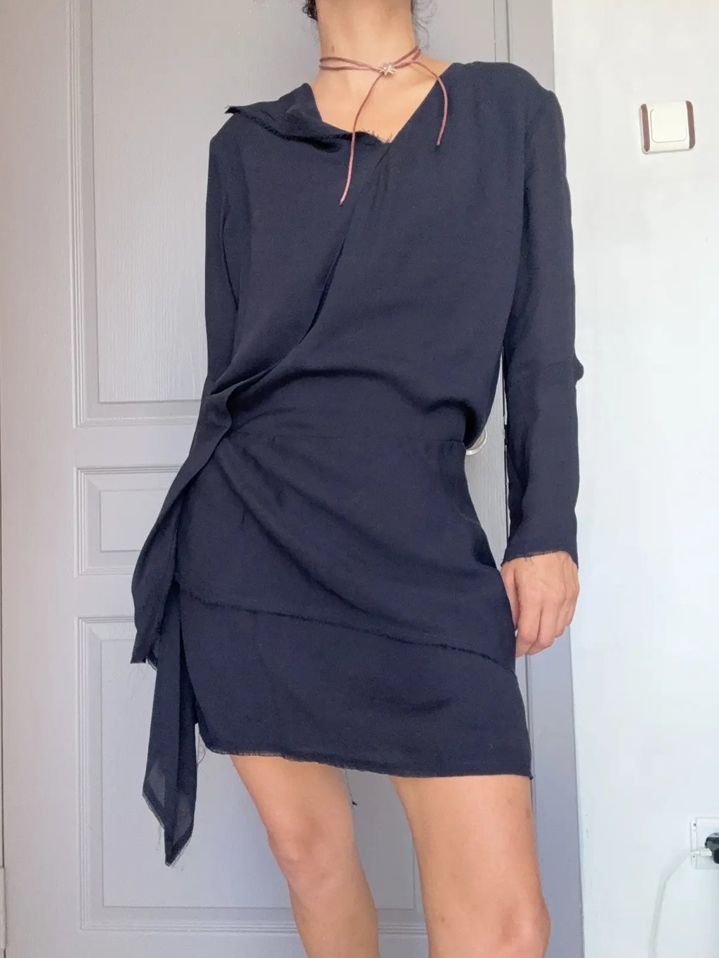 Acne Silk Dress in Blue, Women's (Size M)