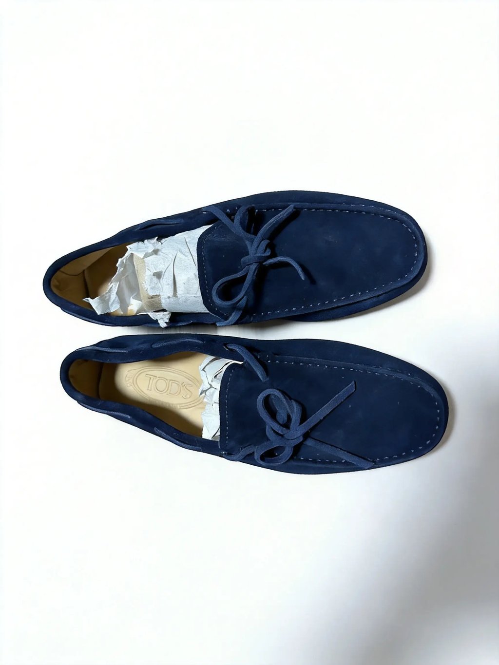 Tods New Suede Driving Shoes/ in Blue, Men's (Size 7)