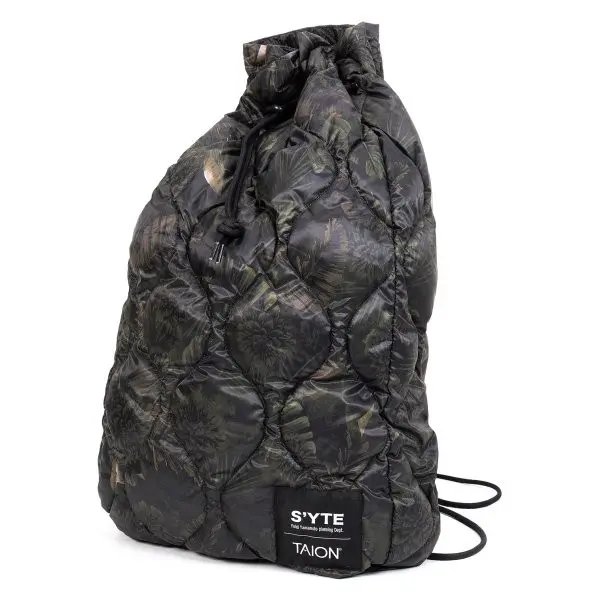 Taion S'yte Camo Quilting Down 2-Way Mini Bonsac Black/Khaki, Men's