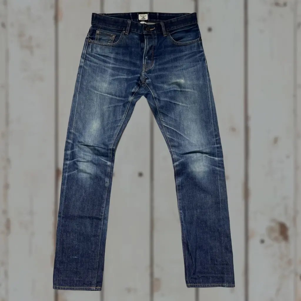 Railcar Fine Goods Selvedge Denim Jeans Blue Distressed Made In Usa 30 Mens, Men's